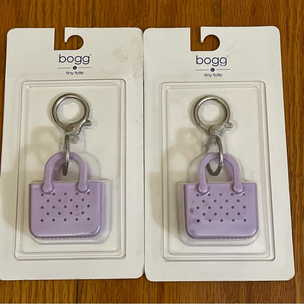 BOGG bag tiny tote keychain lot of 2 lilac / purple - Picture 3 of 3